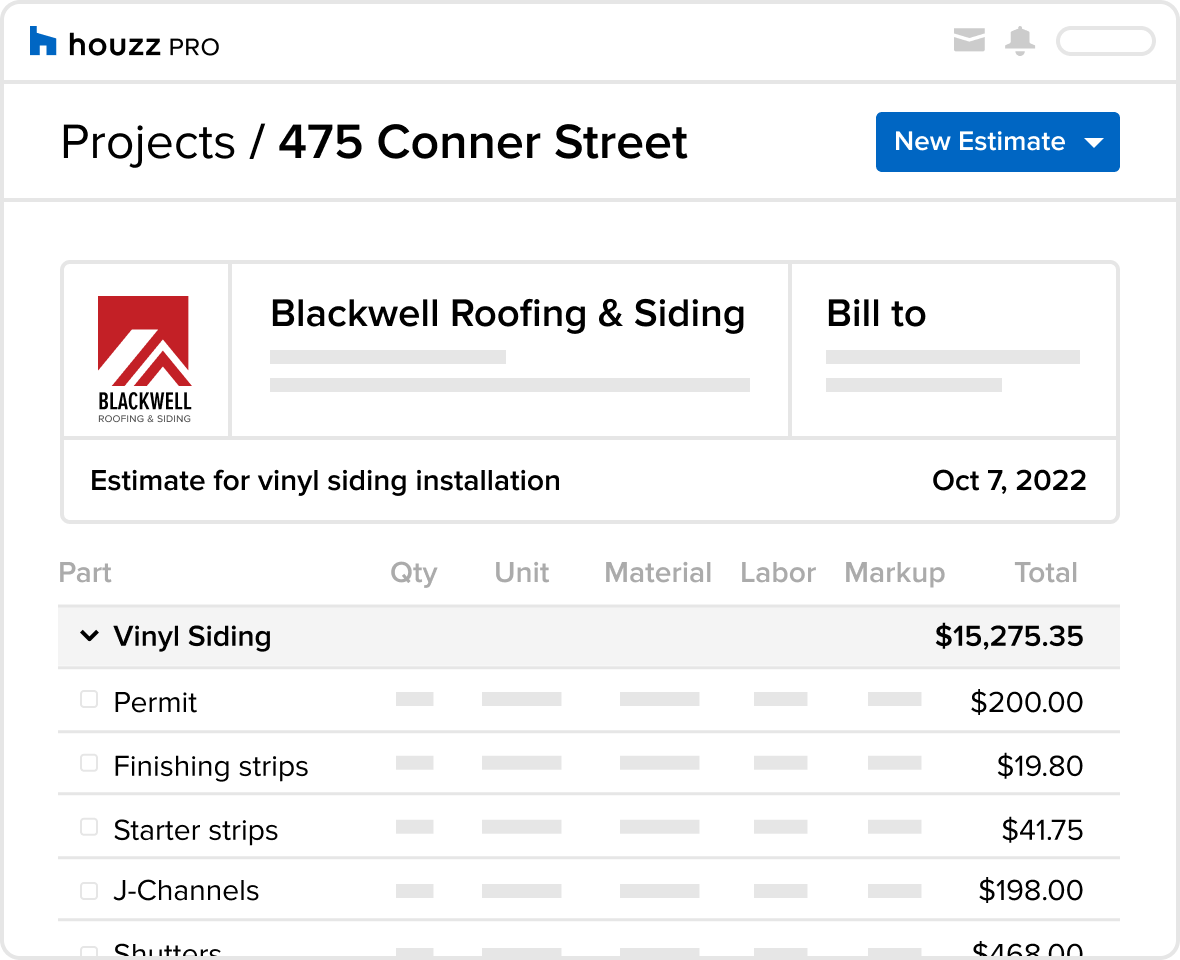 Siding estimate template printable cost doc
