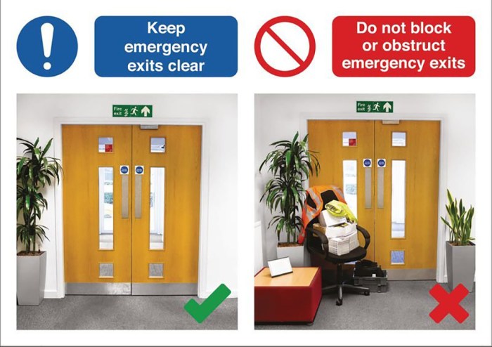 Fire exit signs regulations