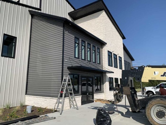 Siding installation team our